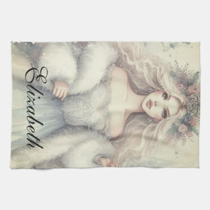 Elegant Winterprinses Sprookje Theedoek