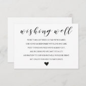 Elégant Wishing bien mariage insérer carte (Devant / Derrière)