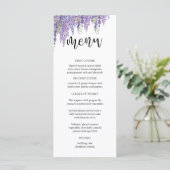 Elegant Wisteria arbre Mariage Menu (Debout devant)