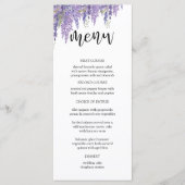Elegant Wisteria arbre Mariage Menu (Devant)