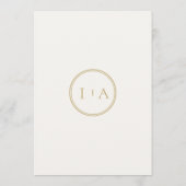 Elegant Wit Blauwgroen Goud Kaart (Achterkant)