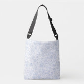 Elegant wit bloemige hibiscus madeliefjes patroon crossbody tas (Voorkant)