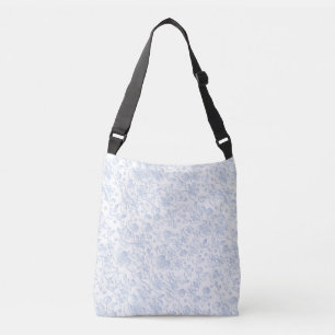 Elegant wit bloemige hibiscus madeliefjes patroon  crossbody tas