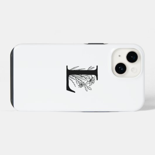 ELEGANT WIT BLOEMMONOGRAM LETTER L ONTWERP iPhone HOESJE (Achterkant horizontaal)