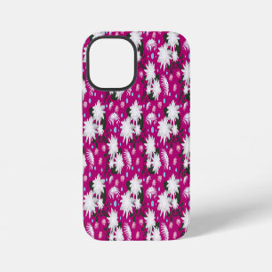 Elegant wit bloemmotief botanisch ontwerp iPhone 12 mini hoesje