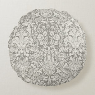 Elegant wit damast bloemendecoratie voor thuis rond kussen