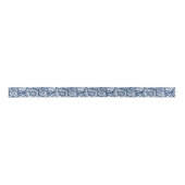 Elegant wit  damast op navy bl achtergrond lint (Voorkant)