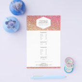 ELEGANT WIT EMBLEEM BRONS/ROZE OMBRE GLITTER FLYER (Enkel)