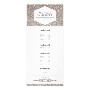 ELEGANT WIT EMBLEEM OP ZILVEREN GLITTER Rack Kaart