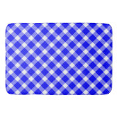 Elegant wit en blauw Patroon Tafellamp Badmat (Voorkant)