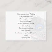 Elegant wit en blauw pauw Gift register Kaarten (Achterkant)