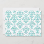 Elegant wit en blauw Vrijgezellenfeest Kaart (Achterkant)