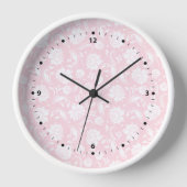Elegant wit en bleek roze bloemendamast (Voorkant)