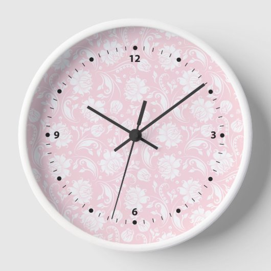 Elegant wit en bleek roze bloemendamast (Voorkant)