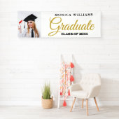 Elegant wit en goud 2021 afstuderen Photo Banner (Insitu)