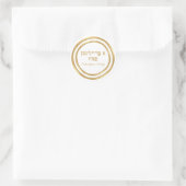 Elegant Wit en Goud Een Freilichen Pascha Ronde Sticker (Tas)