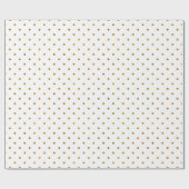 Elegant wit en goud glitter polka dot patroon cadeaupapier (Vlak)