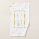 Elegant Wit en Goud Hebreeuws Shabbat Shalom Handdoek (Handdoek)
