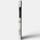 Elegant wit en goud marmer Case-Mate iPhone case (Achterkant / Links)