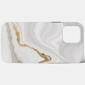Elegant wit en goud marmer Case-Mate iPhone case (Achterkant (horizontaal))