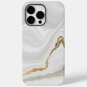 Elegant Wit en Goud Marmer Case-Mate iPhone 14 Pro Max Hoesje