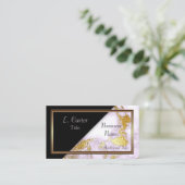 Elegant wit en goud marmer Visitekaartje 3 (Staand voorkant)
