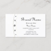 Elegant wit en goud met Initialen Strass Visitekaartje (Achterkant)