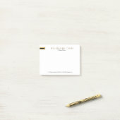 Elegant wit en goudglitter minimalistisch ontwerp post-it® notes (Op bureau)