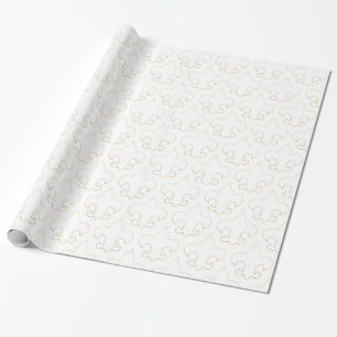 Elegant wit- en goudpapier voor de onmiddellijke v cadeaupapier