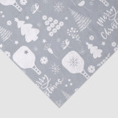 Elegant wit en grijs kerst tissuepapier (Detail)