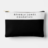 Elegant wit en zwart accessoire zakje etui (Voorkant)