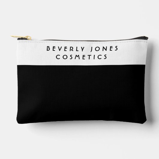 Elegant wit en zwart accessoire zakje etui (Voorkant)