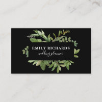 Elegant wit en zwart botanisch blad script