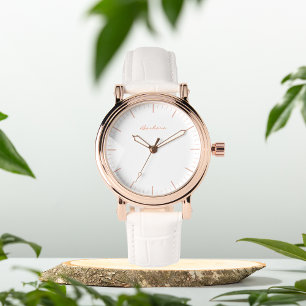 Elegant wit  gepersonaliseerd eWatch Horloge