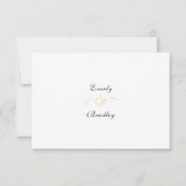 Elegant wit goud bloemenscript border Lijst RSVP (Achterkant)