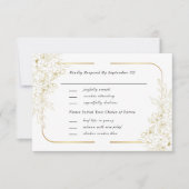 Elegant wit goud bloemenscript menuselectie (Voorkant)