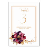 Elegant wit goud bordeaux dubbelzijdig kaart (Voorkant)