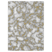 Elegant Wit Goud Marmer Klembord (Achterkant)