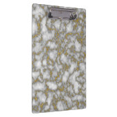 Elegant Wit Goud Marmer Klembord (Rechts)