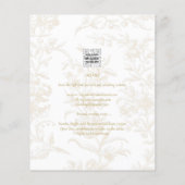 Elegant wit goud patroon moderne bruiloft (Achterkant)