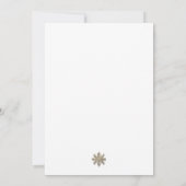 Elegant Wit Goud Sneeuwvlok Kerstfeest Kaart (Achterkant)