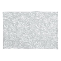Elegant wit & grijs bloemig paisley patroon