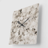 elegant wit grijs ivoor rozen floraal vierkante klok (Hoek)