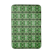 Elegant wit groen gespiegeld spiraal M-formaat pat Badmat (Voorkant Verticaal)