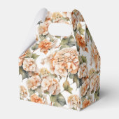 Elegant wit groen sinaasappel boho waterverf flora bedankdoosjes