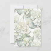 Elegant wit groen waterverf Advies Mr en Mrs Notitiekaartje (Achterkant)