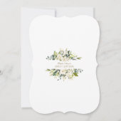 Elegant Wit Ivoor Bloem Goud Frame Zoete 16 Kaart (Achterkant)