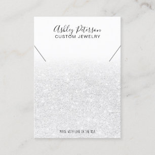 Elegant wit ketting glitter juwelen visitekaartje
