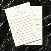 Elegant Wit Linnen & Bloem Logo Script Naam Post-it® Notes