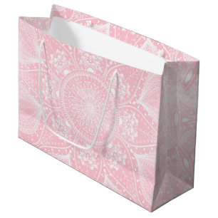 Elegant wit mandalaontwerp groot cadeauzakje